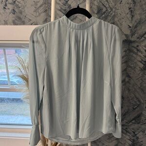 H&M Light Blue Pleated Blouse
